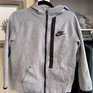 Nike Kids Heather Gray Zip-Up Hoodie